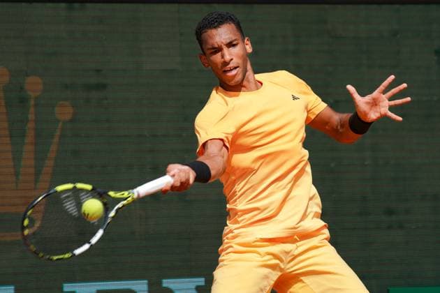 Felix Auger-Aliassime (Canada) TENNIS : Monaco Rolex Master 1000 - 1er tour - Monaco - 08 04 2024 NorbertScanella Panoramic