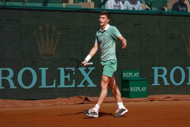 Luca Nardi (Italie) TENNIS : Monaco Rolex Master 1000 - 1er tour - Monaco - 08 04 2024 NorbertScanella Panoramic