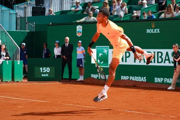 Felix Auger-Aliassime (Canada) TENNIS : Monaco Rolex Master 1000 - 1er tour - Monaco - 08 04 2024 NorbertScanella Panoramic