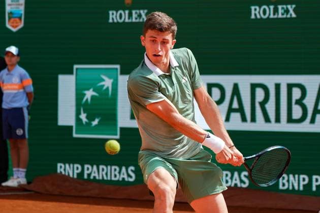 Luca Nardi (Italie) TENNIS : Monaco Rolex Master 1000 - 1er tour - Monaco - 08 04 2024 NorbertScanella Panoramic 