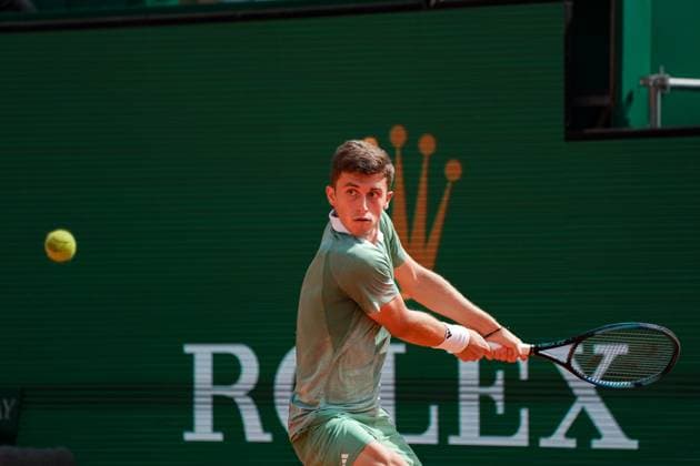 Luca Nardi (Italie) TENNIS : Monaco Rolex Master 1000 - 1er tour - Monaco - 08 04 2024 NorbertScanella Panoramic