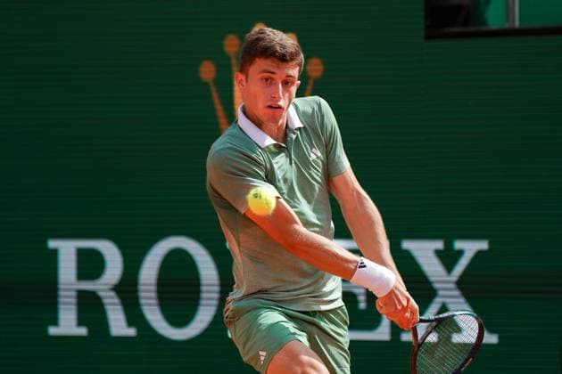 Luca Nardi (Italie) TENNIS : Monaco Rolex Master 1000 - 1er tour - Monaco - 08 04 2024 NorbertScanella Panoramic
