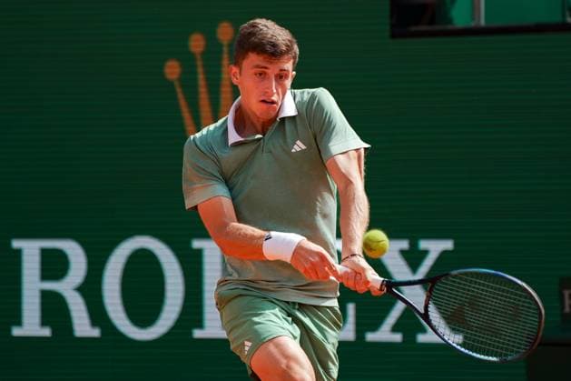 Luca Nardi (Italie) TENNIS : Monaco Rolex Master 1000 - 1er tour - Monaco - 08 04 2024 NorbertScanella Panoramic