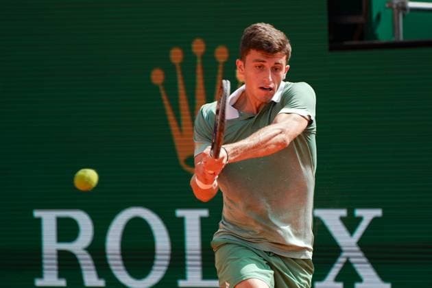 Luca Nardi (Italie) TENNIS : Monaco Rolex Master 1000 - 1er tour - Monaco - 08 04 2024 NorbertScanella Panoramic