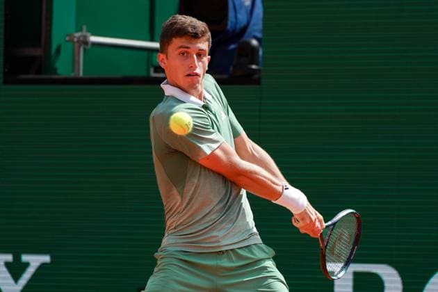 Luca Nardi (Italie) TENNIS : Monaco Rolex Master 1000 - 1er tour - Monaco - 08 04 2024 NorbertScanella Panoramic