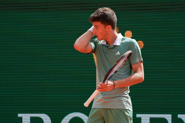 Luca Nardi (Italie) TENNIS : Monaco Rolex Master 1000 - 1er tour - Monaco - 08 04 2024 NorbertScanella Panoramic