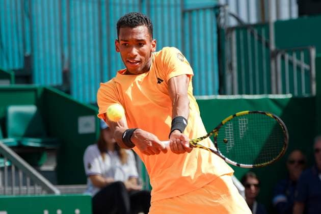 Felix Auger-Aliassime (Canada) TENNIS : Monaco Rolex Master 1000 - 1er tour - Monaco - 08 04 2024 NorbertScanella Panoramic
