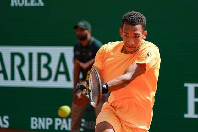 Felix Auger-Aliassime (Canada) TENNIS : Monaco Rolex Master 1000 - 1er tour - Monaco - 08 04 2024 NorbertScanella Panoramic