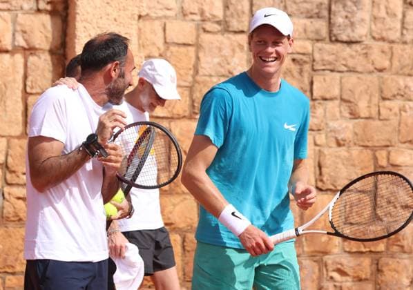 Tennis, ATP tournament in Monte Carlo, Jannik Sinner training