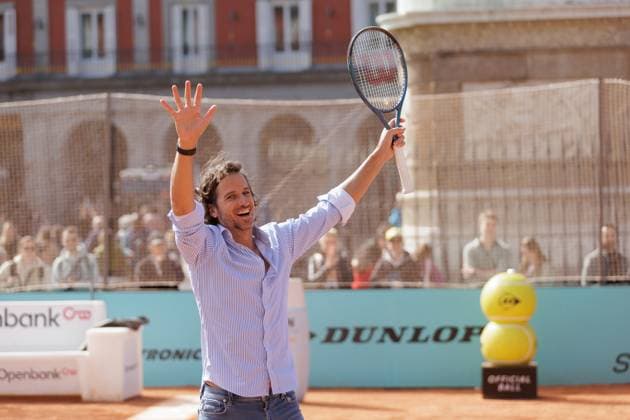 April 8, 2024, Madrid, Madrid, SPAIN: Feliciano Lopez during the presentation of Mutua Madrid Open 2024 at Plaza Mayor on April 8, 2024, in Madrid, Spain. Madrid SPAIN - ZUMAa181 20240408_zaa_a181_055 Copyright: xGuillermoxMartinezx