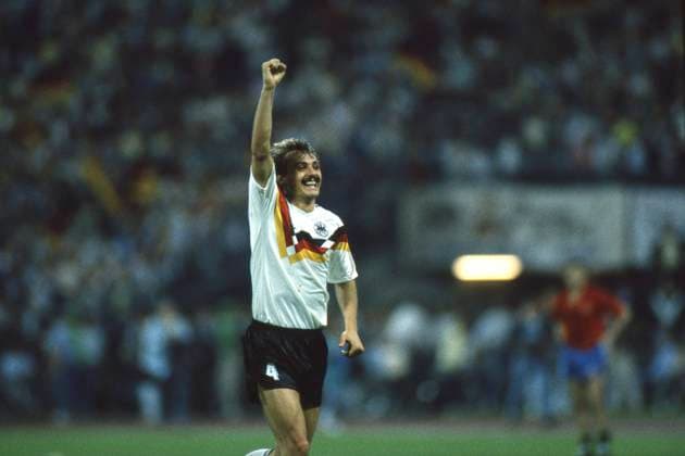 Juergen KOHLER, Jürgen, GER, cheer, jubilation, joy, cheers, final cheer, Germany GER Spain ESP 2 0 Soccer EURO 1988 in Germany, 17 06 1988 in the Munich Olympic Stadium Â