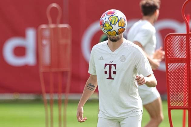 22 Raphael Adelino Jose Guerreiro, on the ball Football final training of FC Bayern Muenchen before the UEFA Champions League match, in London against Arsenal FC 08 04 2024 Training ground, Saebenerstr PHOTO Mladen Lackovic LakoPress
