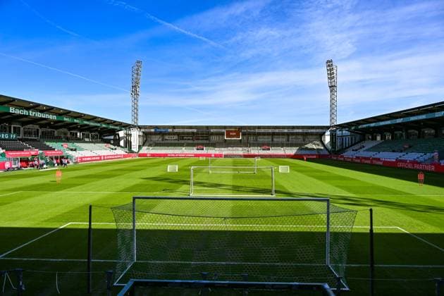 SOCCER WOMEN UEFA QUALIFIERS A2 MD2 TRAINING MD-1 BELGIUM illustration picture showing the stadium during the matchday -1 training session ahead of a game between the national teams of Denmark and Belgium, called the Red Flames on the second matchday in Group A2 in the league stage of the 2023-24 UEFA Women s European Qualifiers competition, on Monday 8 April 2024 in Viborg , Denmark . PHOTO SPORTPIX David Catry Viborg Energi Viborg Arena Denmark  Copyright: xSportpix.bex xDavidxCatryxDavidxCatryx