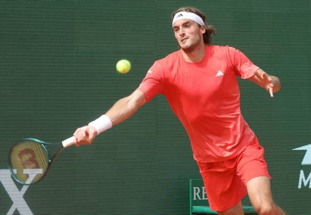 Monte-Carlo Rolex Master Tennis PHOTOPQR NICE MATIN Cyril Dodergny ; Roquebrune-cap-martin ; 08 04 2024 ; Roquebrune-cap-martin le 08 04 2024 - Monte-Carlo Country Club - Monte-Carlo Rolex Master 1000 Tennis - 1er tour - Le grecque Stephanos TSITSIPAS Roquebrune-cap-martin France  Copyright: xPHOTOPQR NICExMATIN MAXPPPxCyrilxDodergnyx 20240408NIM7278 20240408NIM7278