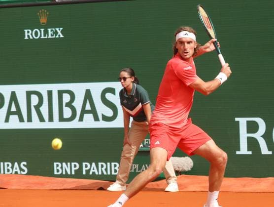 Monte-Carlo Rolex Master Tennis PHOTOPQR NICE MATIN Cyril Dodergny ; Roquebrune-cap-martin ; 08 04 2024 ; Roquebrune-cap-martin le 08 04 2024 - Monte-Carlo Country Club - Monte-Carlo Rolex Master 1000 Tennis - 1er tour - Le grecque Stephanos TSITSIPAS Roquebrune-cap-martin France  Copyright: xPHOTOPQR NICExMATIN MAXPPPxCyrilxDodergnyx 20240408NIM7280 20240408NIM7280