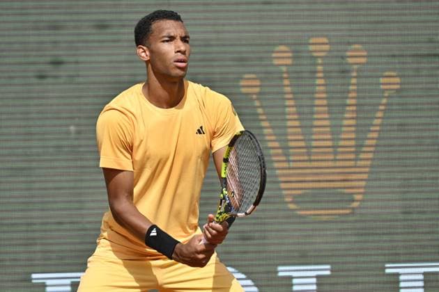 Tennis - Rolex Monte Carlo 2024 - ATP, Tennis Herren - Felix Auger Aliassime - canada TENNIS - Rolex Monte Carlo 2024 - MC - 08 04 2024 ChrysleneCaillaud Panoramic 