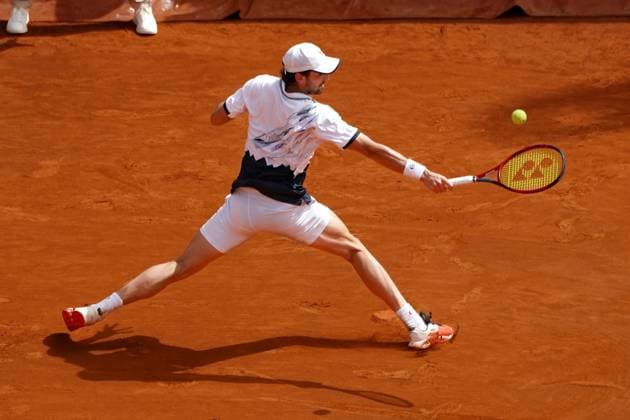 Valentin Vacherot (Monaco) TENNIS : Monaco Rolex Master 1000 - 1er tour - Monaco - 08 04 2024 NorbertScanella Panoramic 