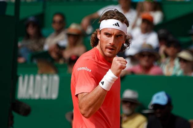 Stefanos Tsitsipas (Grece) TENNIS : Monaco Rolex Master 1000 - 1er tour - Monaco - 08 04 2024 NorbertScanella Panoramic 