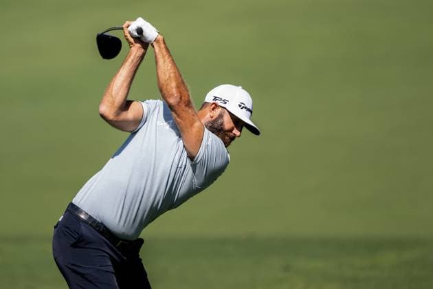 240408 Dustin Johnson of the United States during practice at the range prior to the 2024 Masters Golf Tournament on April 8, 2024 in Augusta Photo Petter Arvidson BILDBYRAN kod PA PA0789 golf masters 1 bbeng the masters Augusta  Copyright: PETTERxARVIDSON BB240408PA012