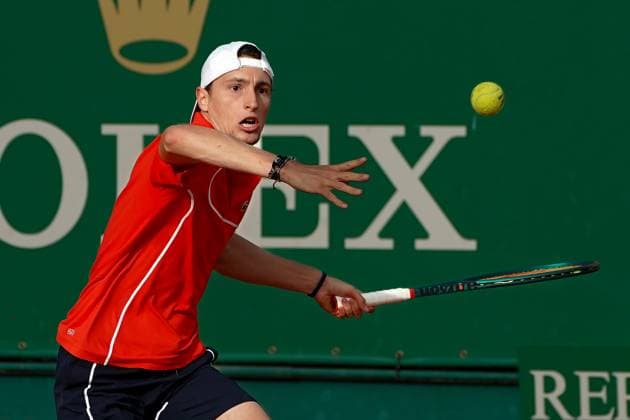 Ugo Humbert (France) TENNIS : Monaco Rolex Master 1000 - 1er tour - Monaco - 08 04 2024 NorbertScanella Panoramic