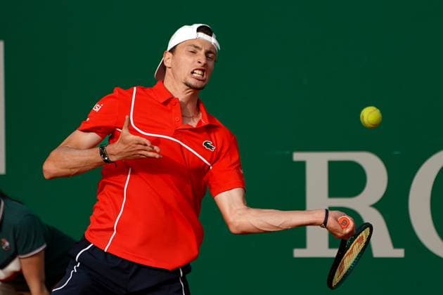Ugo Humbert (France) TENNIS : Monaco Rolex Master 1000 - 1er tour - Monaco - 08 04 2024 NorbertScanella Panoramic