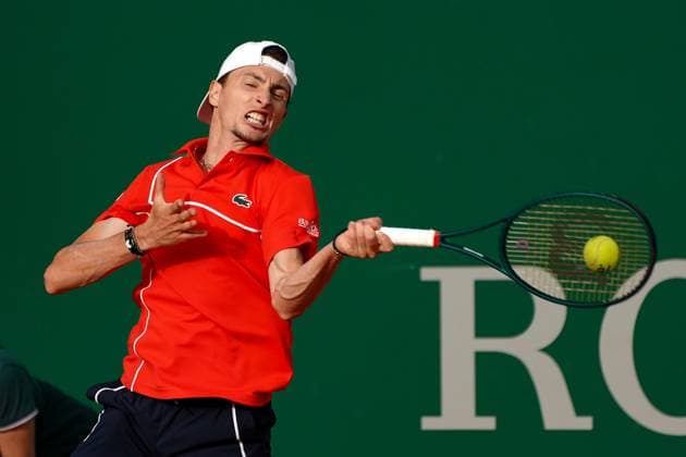 Ugo Humbert (France) TENNIS : Monaco Rolex Master 1000 - 1er tour - Monaco - 08 04 2024 NorbertScanella Panoramic 