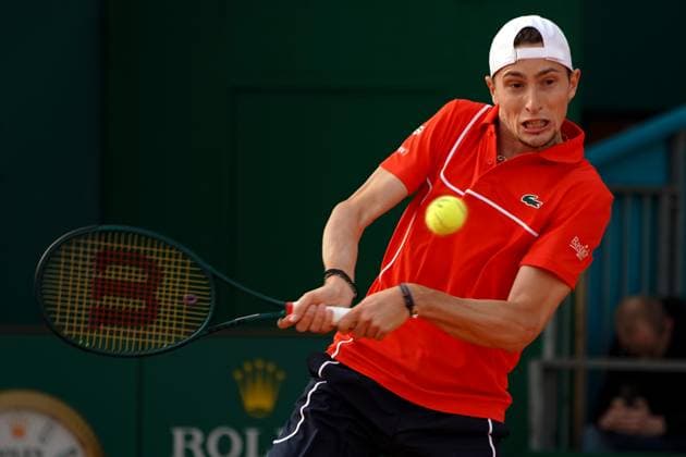 Ugo Humbert (France) TENNIS : Monaco Rolex Master 1000 - 1er tour - Monaco - 08 04 2024 NorbertScanella Panoramic 