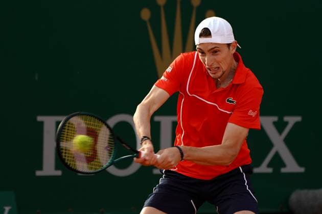 Ugo Humbert (France) TENNIS : Monaco Rolex Master 1000 - 1er tour - Monaco - 08 04 2024 NorbertScanella Panoramic 