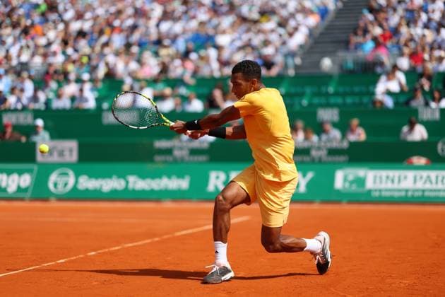 Felix Auger Aliassime (Can) TENNIS : Rolex Monte Carlo Masters - 08 04 2024 AntoineCouvercelle Panoramic