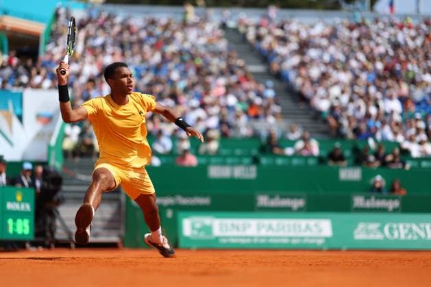 Felix Auger Aliassime (Can) TENNIS : Rolex Monte Carlo Masters - 08 04 2024 AntoineCouvercelle Panoramic