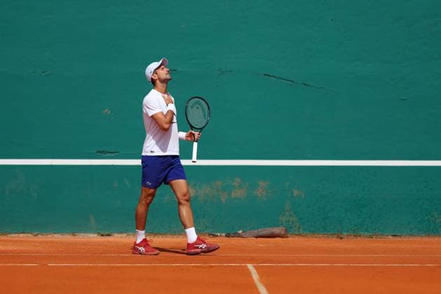 Novak Djokovic (Ser) TENNIS : Rolex Monte Carlo Masters - 08 04 2024 AntoineCouvercelle Panoramic