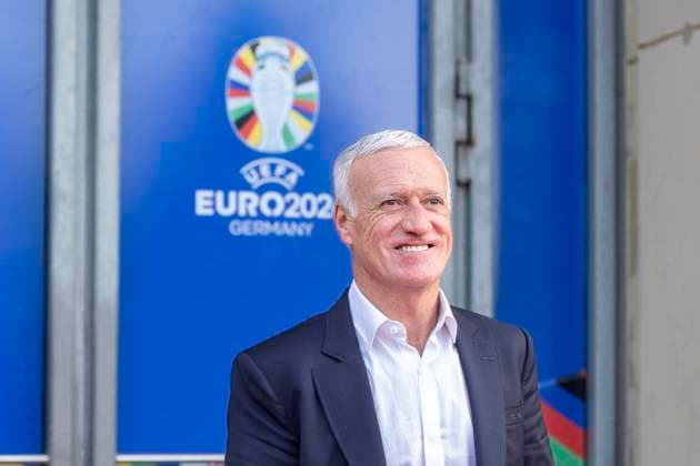 European Football Championship Workshop, European Championship, Meeting of the national coaches on 08 04 2024 at the Staendehaus in Duesseldorf Didier Deschamps France, national coach has unpacked his best smile Photo Kirchner Media TH Copyright: xKirchner-Media THx