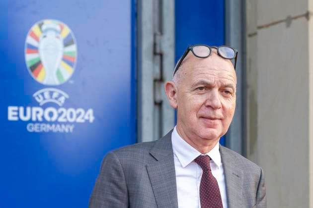Football EM Workshop, European Championship, Meeting of the national coaches on 08 04 2024 in the Staendehaus in Duesseldorf Bernd Neuendorf DFB, President is relaxed before the event Photo Kirchner Media TH Copyright: xKirchner-Media THx