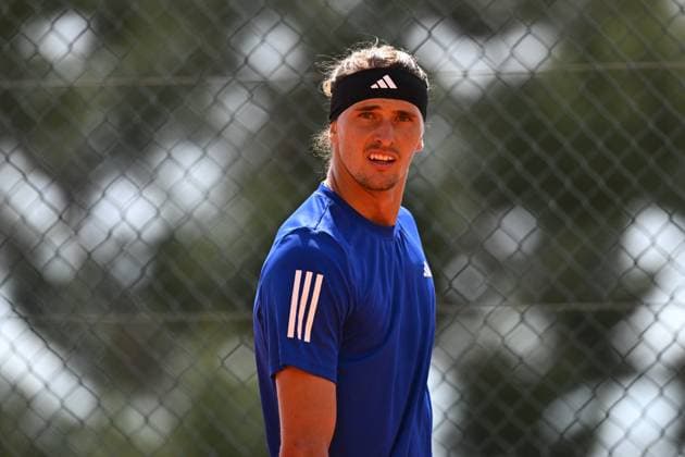 Monaco Rolex Masters Alexander Zverev (GER) during practice at the Monaco Rolex Masters in Monte Carlo, on April, 8, 2024. Photo by Corinne Dubreuil ABACAPRESS.COM Monaco Monaco  Copyright: xDubreuilxCorinne ABACAx