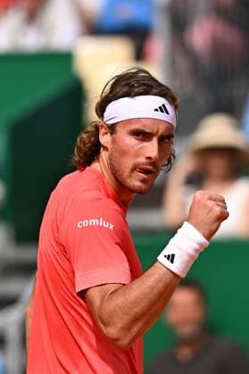 Monaco Rolex Masters Stefanos Tsitsipas (GRE) during his first round match at the Monaco Rolex Masters in Monte Carlo, on April, 8, 2024. Photo by Corinne Dubreuil ABACAPRESS.COM Monaco Monaco  Copyright: xDubreuilxCorinne ABACAx