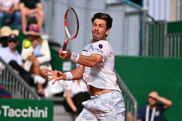 Monaco Rolex Masters Cameron Norrie (GBR) during his first round match at the Monaco Rolex Masters in Monte Carlo, on April, 8, 2024. Photo by Corinne Dubreuil ABACAPRESS.COM Monaco Monaco  Copyright: xDubreuilxCorinne ABACAx
