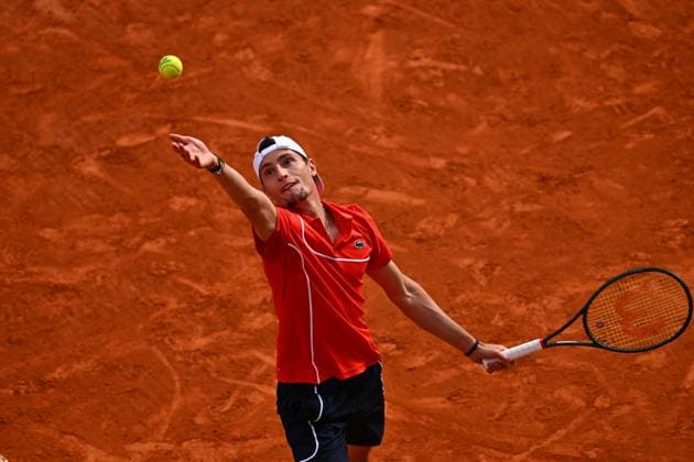 Monaco Rolex Masters Ugo Humbert (FRA) during his first round match at the Monaco Rolex Masters in Monte Carlo, on April, 8, 2024. Photo by Corinne Dubreuil ABACAPRESS.COM Monaco Monaco  Copyright: xDubreuilxCorinne ABACAx