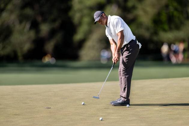 240408 Tiger Woods of the United States during a practice round prior to the 2024 Masters Golf Tournament on April 8, 2024 in Augusta Photo Petter Arvidson BILDBYRAN kod PA PA0789 golf masters 1 bbeng the masters Augusta  Copyright: PETTERxARVIDSON BB240408PA180