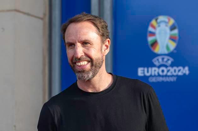 European Football Championship Workshop, European Championship, Meeting of the national coaches on 08 04 2024 at the Staendehaus in Duesseldorf Gareth Southgate England, national coaches in front of the entrance Photo Kirchner Media TH Copyright: xKirchner-Media THx