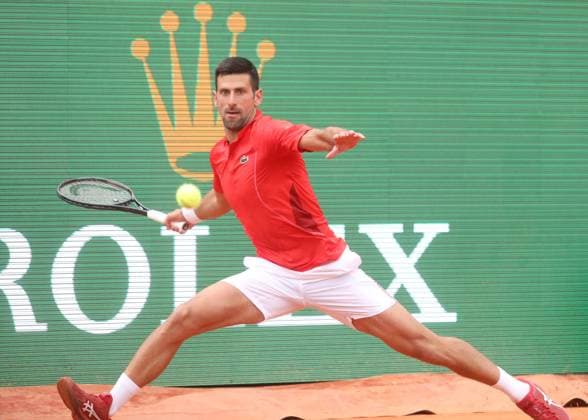 Monte-Carlo Rolex Master Tennis PHOTOPQR NICE MATIN Cyril Dodergny ; Roquebrune-cap-martin ; 09 04 2024 ; Roquebrune-cap-martin le 09 04 2024 - Monte-Carlo Country Club - Monte-Carlo Rolex Master 1000 Tennis - 2eme tour - Le Serbe et numero 1 mondial, Novak DJOKOVIC Roquebrune-cap-martin France  Copyright: xPHOTOPQR NICExMATIN MAXPPPxCyrilxDodergnyx 20240409NIM9295 20240409NIM9295