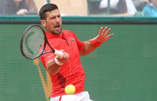 Monte-Carlo Rolex Master Tennis PHOTOPQR NICE MATIN Cyril Dodergny ; Roquebrune-cap-martin ; 09 04 2024 ; Roquebrune-cap-martin le 09 04 2024 - Monte-Carlo Country Club - Monte-Carlo Rolex Master 1000 Tennis - 2eme tour - Le Serbe et numero 1 mondial, Novak DJOKOVIC Roquebrune-cap-martin France  Copyright: xPHOTOPQR NICExMATIN MAXPPPxCyrilxDodergnyx 20240409NIM9299 20240409NIM9299
