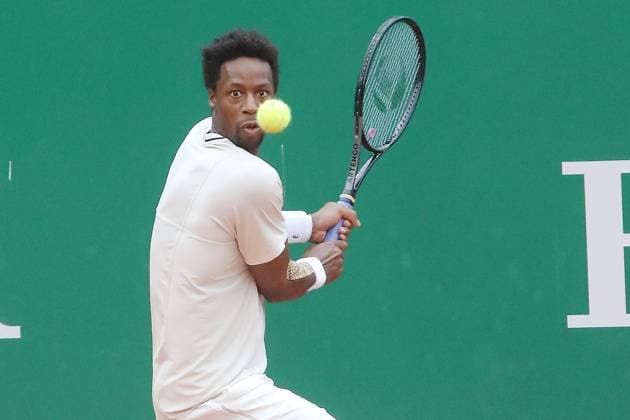 Monte-Carlo Rolex Master Tennis PHOTOPQR NICE MATIN Cyril Dodergny ; Roquebrune-cap-martin ; 09 04 2024 ; Roquebrune-cap-martin le 09 04 2024 - Monte-Carlo Country Club - Monte-Carlo Rolex Master 1000 Tennis - 2eme Tour - Le Francais Gael MONFILS Roquebrune-cap-martin France  Copyright: xPHOTOPQR NICExMATIN MAXPPPxCyrilxDodergnyx 20240409NIM9452 20240409NIM9452