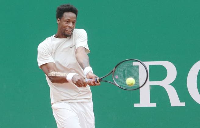 Monte-Carlo Rolex Master Tennis PHOTOPQR NICE MATIN Cyril Dodergny ; Roquebrune-cap-martin ; 09 04 2024 ; Roquebrune-cap-martin le 09 04 2024 - Monte-Carlo Country Club - Monte-Carlo Rolex Master 1000 Tennis - 2eme Tour - Le Francais Gael MONFILS Roquebrune-cap-martin France  Copyright: xPHOTOPQR NICExMATIN MAXPPPxCyrilxDodergnyx 20240409NIM9453 20240409NIM9453
