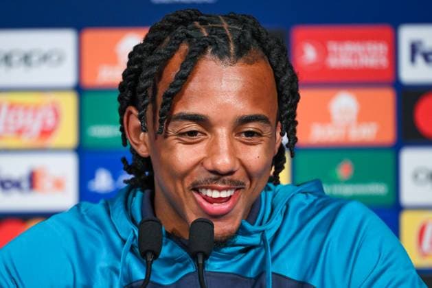 2024-04-09 FC Barcelona, Barca Training Session And press conference, PK, Pressekonferenz PARIS, FRANCE - APRIL 9: Jules Kounde of FC Barcelona during a press conference prior to the UEFA Champions League 2023 24 match between Paris Saint-Germain and FC Barcelona at Parc des Princes on April 9, 2024 in Paris, France. (Photo by Matthieu Mirville BSR Agency) Paris France Content not available for redistribution in The Netherlands directly or indirectly through any third parties. Copyright: xBSRxAgencyx