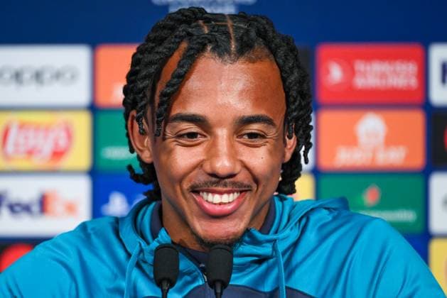 2024-04-09 FC Barcelona, Barca Training Session And press conference, PK, Pressekonferenz PARIS, FRANCE - APRIL 9: Jules Kounde of FC Barcelona during a press conference prior to the UEFA Champions League 2023 24 match between Paris Saint-Germain and FC Barcelona at Parc des Princes on April 9, 2024 in Paris, France. (Photo by Matthieu Mirville BSR Agency) Paris France Content not available for redistribution in The Netherlands directly or indirectly through any third parties. Copyright: xBSRxAgencyx