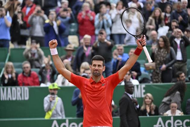 Tennis - Rolex Monte Carlo 2024 - ATP, Tennis Herren - Novak Djokovic - Serbie TENNIS - Rolex Monte Carlo 2024 - MC - 099 04 2024 ChrysleneCaillaud Panoramic 