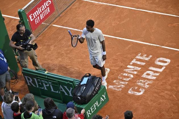Tennis - Rolex Monte Carlo 2024 - ATP, Tennis Herren - Gael Monfils - France TENNIS - Rolex Monte Carlo 2024 - MC - 099 04 2024 ChrysleneCaillaud Panoramic 