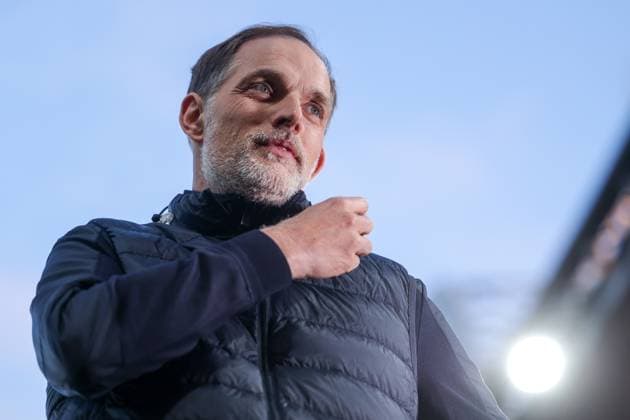 09 04 2024, Football, Season 2023 2024, UEFA Champions League, Quarter-final, Round 1, First leg, FC Arsenal London FC Bayern Munich, Coach Thomas Tuchel FC Bayern Munich , London Emirates Stadium Greater London England xRHR PHOTO ENx Copyright: DennisxEwert RHR-FOTOx RHR-FOTO DE