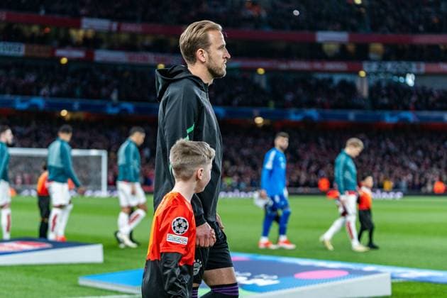 Harry Kane FC Bayern Muenchen, 9 FC Arsenal vs FC Bayern Muenchen , Football, UEFA Champions League, Quarter-final, 09 04 2024 FC Arsenal vs FC Bayern Muenchen , Football, UEFA Champions League, Quarter-final, 09 04 2024 London Copyright: xEibner-Pressefoto BahhoxKarax EP_FCB