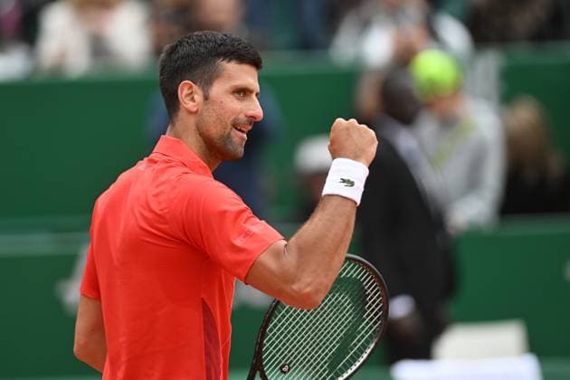 NOVAK DJOKOVIC, Tennis Rolex Monte-Carlo Masters 2024, azione, action, single shot TENNIS ROLEX MONTE-CARLO MASTERS 2024